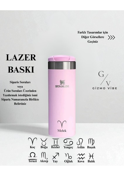 Özel İsimli The Aerolight Transit Mug .47L / 16OZ Pudra Pembe Özel İsimli