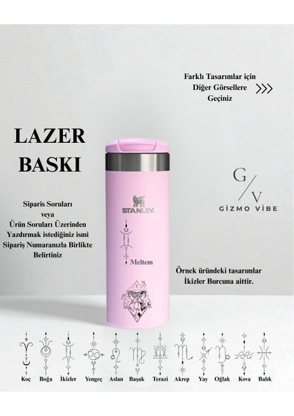 Özel İsimli The Aerolight Transit Mug .47L / 16OZ Pudra Pembe Özel İsimli