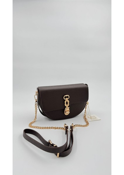 Koyu Kahverengi Kapak Tokalı El Çantası Orijinal Levid'or indirimleri