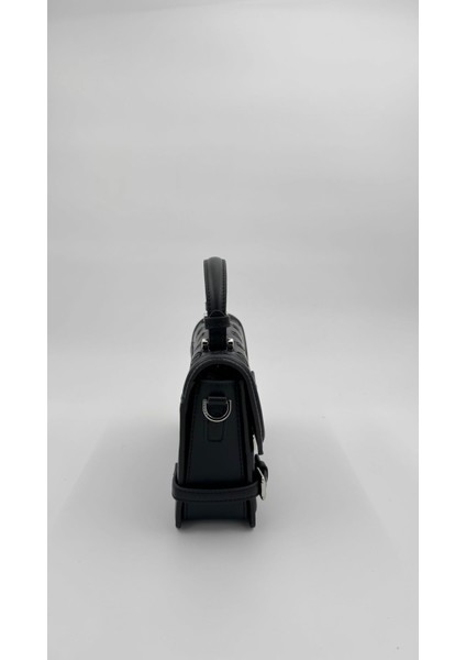 Siyah Çift Kilit Detaylı El Çantası Orijinal Levid'or Premium modelleri