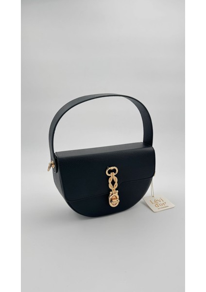 Siyah Kapak Tokalı El Çantası Orijinal Levid'or modelleri