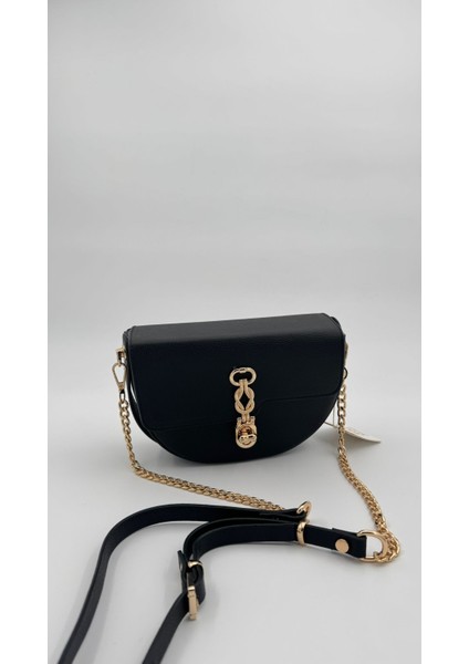 Siyah Kapak Tokalı El Çantası Orijinal Levid'or