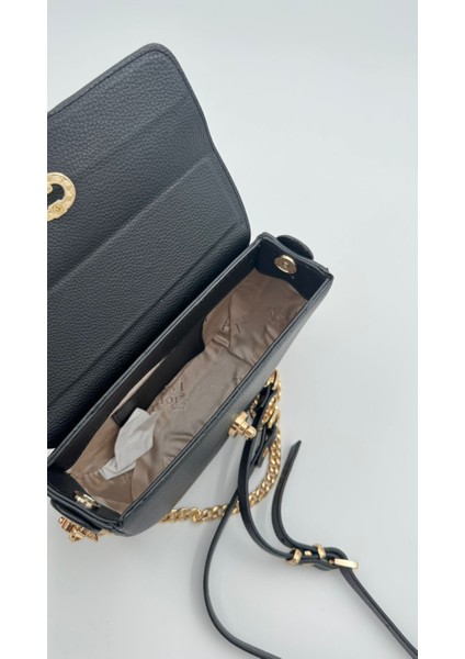 Siyah Kapak Tokalı El Çantası Orijinal Levid'or