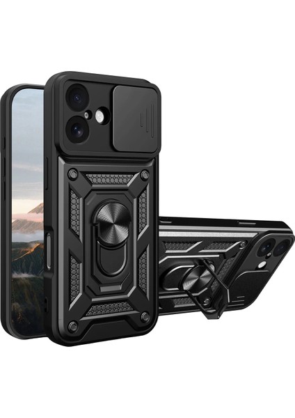 Apple iPhone 17 Kılıf Kamera Korumalı Sürgülü Yüzüklü Armor Military Tank Kızaklı Sert Silikon Kapak fiyatları