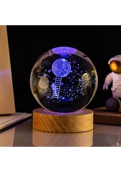 Aya Çıkan Astronot Tasarım Cam Küre modelleri