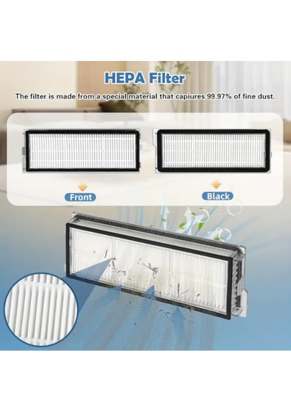 Roborock Qrevo S / Qrevo Pro / Qrevo Maxv / Qrevo Plus Uyumlu Hepa Filtre,fırça Yedek Seti-5 Parça fırsatları