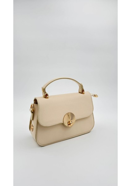 Krem Yuvarlak Tokalı El Çantası Orijinal Levid'or fiyatları