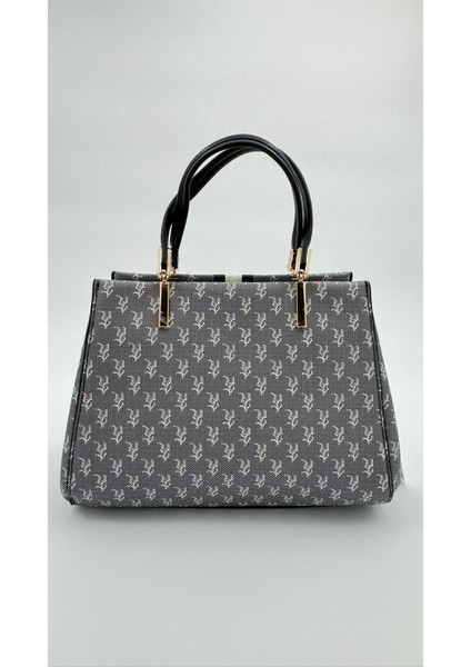 Siyah Monogram Desenli El Çantası Orijinal Levid'or Premium fırsatları