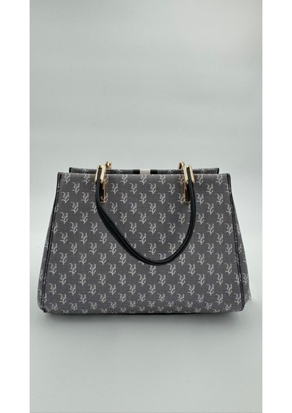 Siyah Monogram Desenli El Çantası Orijinal Levid'or Premium indirimleri