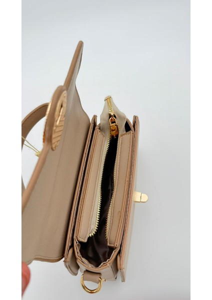 Vizon Yuvarlak Tokalı El Çantası Orijinal Levid'or