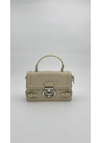 Açık Sarı Çift Kilit Detaylı El Çantası Orijinal Levid'or Premium