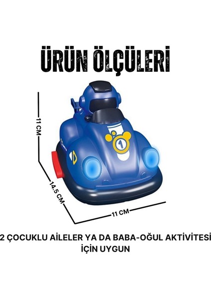 Oyuncak Uzaktan Kumandalı Çarpışan Arabalar 2 Kişilik Oyun Şarjlı LED Işık Drift Baba-Oğul Aktivite Oyuncağı modelleri