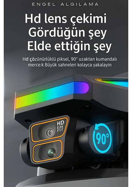 S5 Pro Katlanabilir Drone Fpv Mobil Takip, Akrobatik Uçuş, Brushless Motor Içerik Üretimi (Çantalı) fırsatları