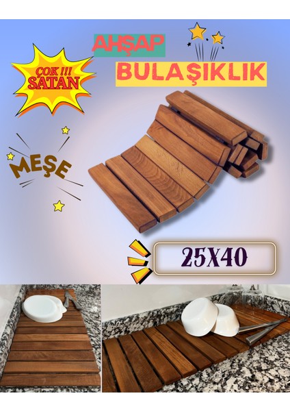 Ahşap Meşe Bulaşıklık&tabaklık