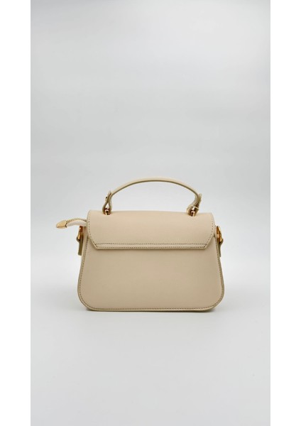 Krem Yuvarlak Tokalı El Çantası Orijinal Levid'or indirimleri