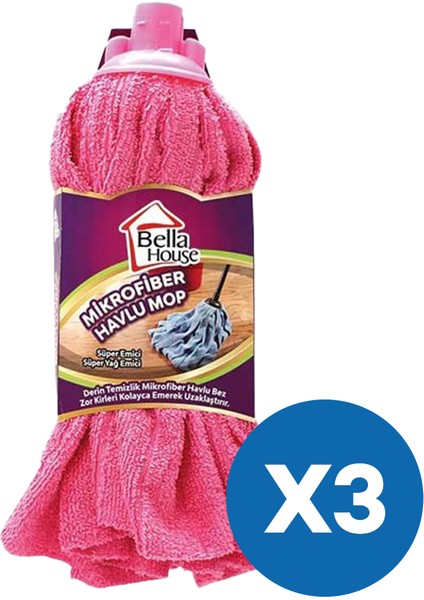Mikrofiber Havlu Mop (3'lü Paket)