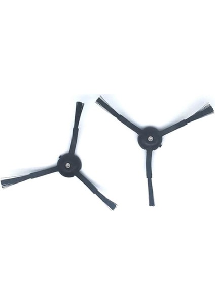 Roborock Qrevo Maxv / Qrevo Pro / Qrevo S / Qrevo Plus Uyumlu Siyah Yan Fırça Yedek Seti-2 Adet