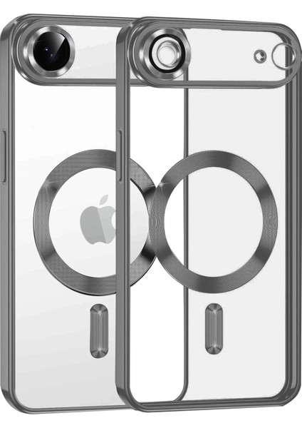 Apple iPhone 17 Air Için Magsafe ile Uyumlu Kılıf Kamera Lensli Korumalı Şeffaf Silikon Kapak
