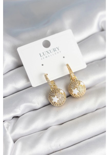 Bfs Top Yıldız Model Zirkon Taşlı Kadın Küpe