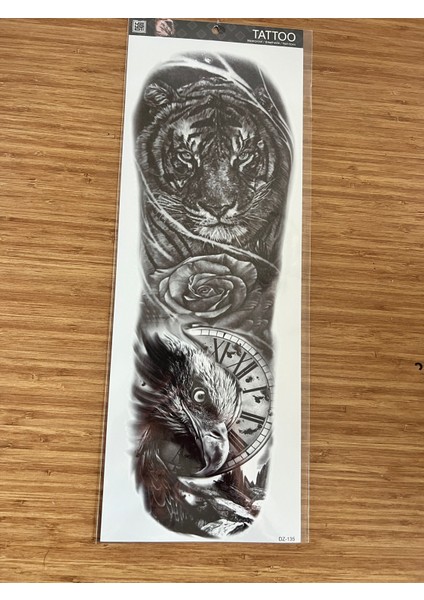 Kaplan Kartal 1 Hafta Kalıcı Tam Kol Bacak Yapıştırma Geçici Dövme 46 cm