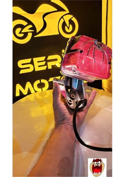 Cg Modifiye Nikel Arka Stop Kırmızı Cam+Beyaz Çakar+Örümcek Montajlı Gelir (Hdiye Tzmnya Stcker) fiyatları