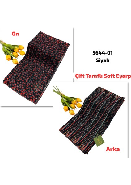 5644 Lop'res Çift Taraflı Soft Eşarp