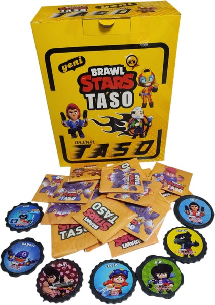 Brawl Stars Karakter Taso 40 Adet Renkli Koleksiyon Taso | Mini Sürpriz Oyuncak ve Hediye Paketli modelleri
