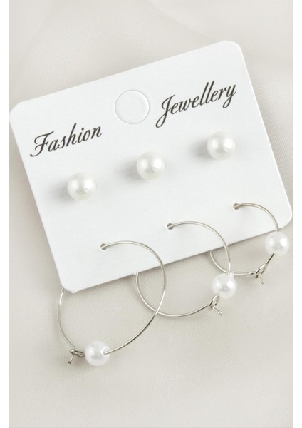 Wizard 6 Adet Inci Halka Küpe 2,5 Cm-Gümüş Rengi fiyatları