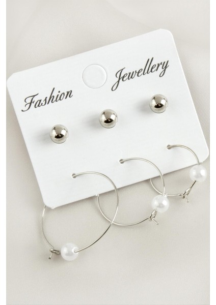 Wizard 6 Adet Inci Halka Küpe 2,5 Cm-Gümüş Rengi fiyatları