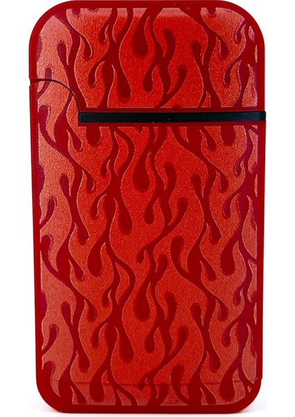 Cool Tasarım Jet Alev Çakmak - Red Flames