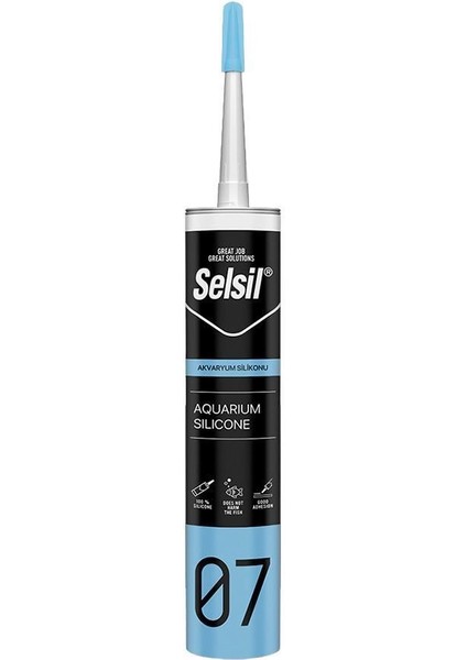 Selsil 07 Akvaryum Silikonu Şeffaf 280 ml