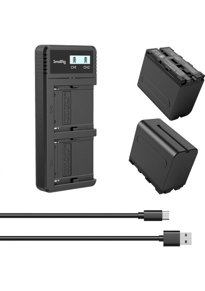 3823 NP-F970 Batarya ve Şarj Cihazı Kiti