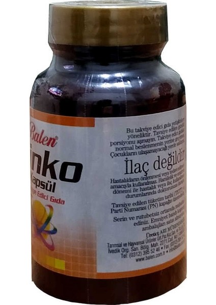 Çinko 375MG 90 Kapsül fiyatları