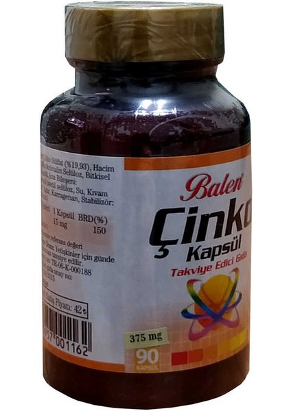 Çinko 375MG 90 Kapsül modelleri
