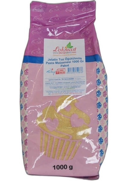 Jelatin Toz Öğütülmüş Pasta Malzemesi 1000 gr Paket