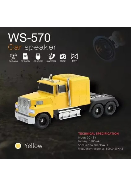 WS-570 Araba Şekli Bluetooth Hoparlör Retro Hıfı Stereo Soundbox Masaüstü Bilgisayar Müzik Çalar (5250) indirimleri