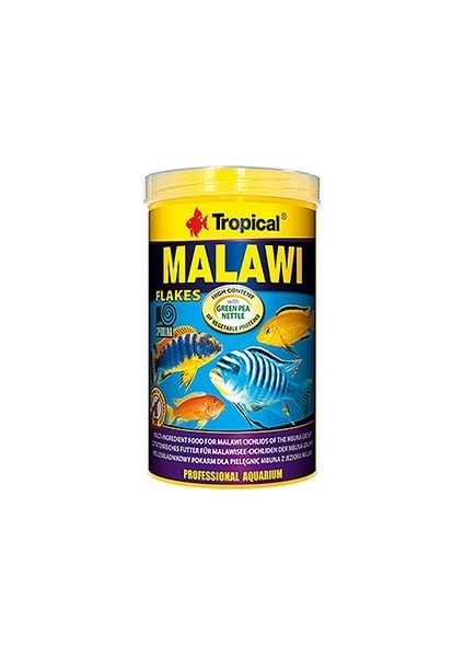 Tropical Malawı Flakes Malawı Cichlid Balıkları Için Pul Balık Yemi 250 ml 50 gr