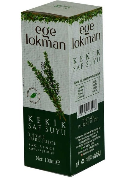 Doğal Kekik Saf Suyu Saç Rengi Koyulaştırıcı Saç Bakımı 100 ml Spreyli Cam Şişe fırsatları