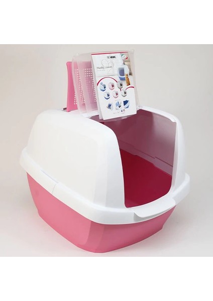 Imac Maddy Junior Üstü Açılır Kapalı Kedi Tuvaleti Pembe 57X43X41 cm