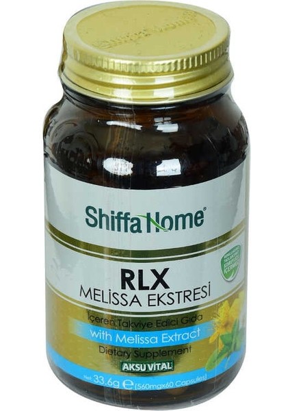 Shiffa Home Rlx Melissa Ekstresi Diyet Takviyesi 560 Mg x 60 Kapsül