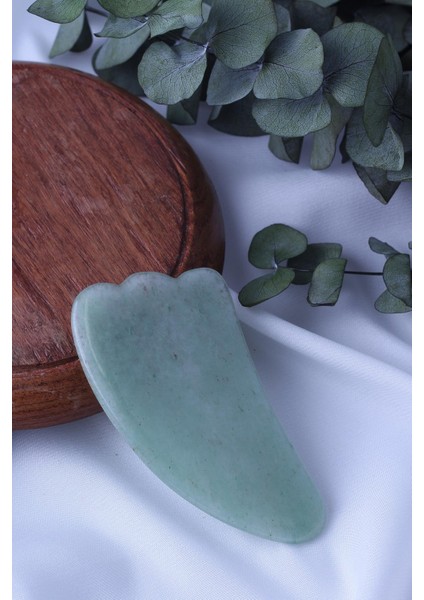 Gua Sha Aventurin Taşı - Yüz Cilt Masaj Taşı - MS0027