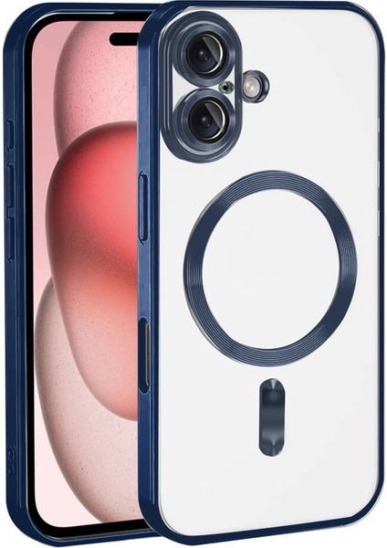 Apple iPhone 17 Için Magsafe ile Uyumlu Kılıf Kamera Lensli Korumalı Şeffaf Silikon Kapak