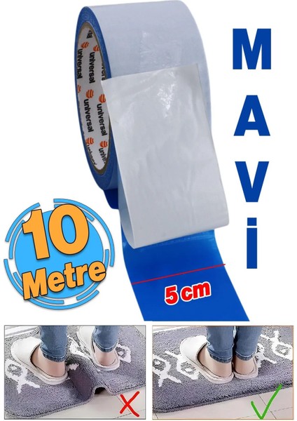 Kilim Paspas Halı Bant 50 mm x 10 mt Kaydırmaz Çift Taraflı Yapışkan Toplanma Önleme Sabitleme Bandı