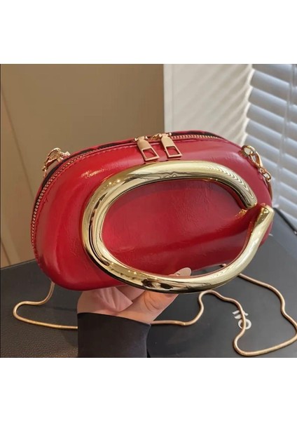 Crescent Clutch – Bordo Çanta