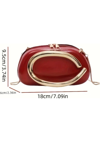 Crescent Clutch – Bordo Çanta fiyatları