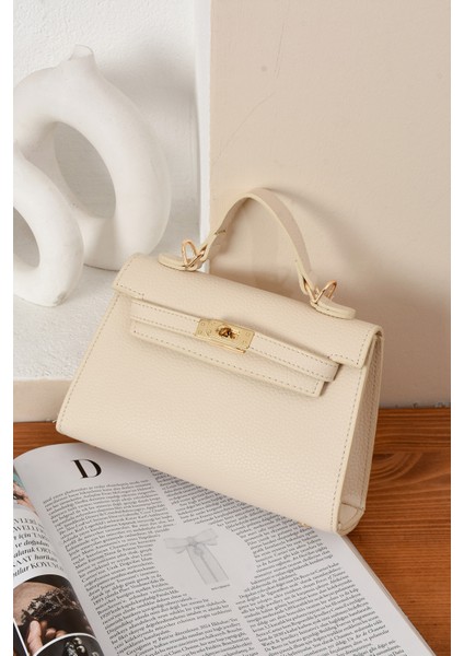 Lüks Kilit Detaylı Çapraz Askılı El ve Omuz Çantası