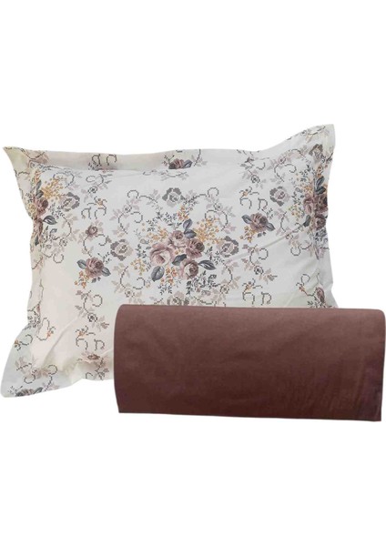 Tek Kişilik Lastikli Çarşaf (100*200*30)1 Adet Volanlı Fermuarlı Yastık Kılıfı