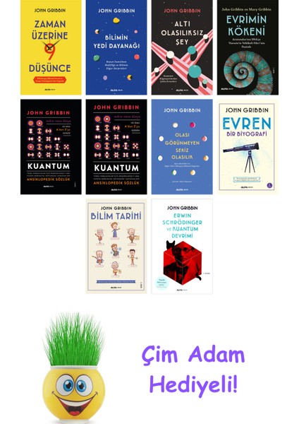 John Gribbin 10 Kitap Seti + Çim Adam Hediye