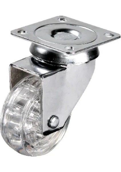 301 - 50X20 mm Şeffaf Makaralı Tablalı Teker