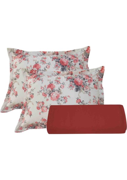 Çift Kişilik Lastikli ÇARŞAF(180*200*30) 2 Adet Volanlı Yastık Kılıfı